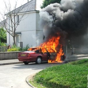 Car fire 1