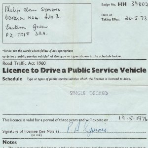 Old licences