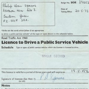 Old licences