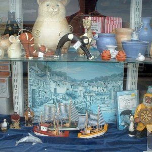 An attractive shop window - Mousehole, June, 2005