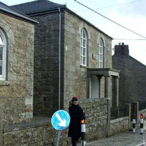 Nancledra village - Wesleyan Chapel (Look at her shoes!) - 10Feb10