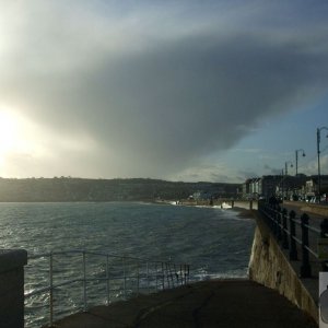 Ominous cloud over Newlyn, Boxing Day, 2009