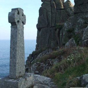 Cross on cliffs, Lamorna