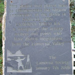 Lamorna Birch - artist - memorial plaque, Lamorna Cove