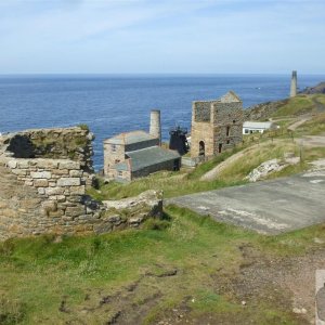 Levant Mine winding House as seen from the Car Park