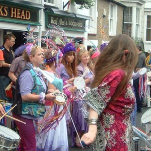 Band outside the Turk's Head, Mazey Day, 2005