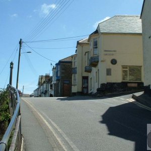 View from the corner up the harbour hill to the Cliff