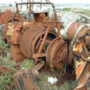 Relics of Trawler Engines beyond the South Pier