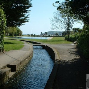 The Lariggan river making its way to the Boating Pool