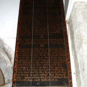 One of two boards bearing the Ten Commandments, Paul Church