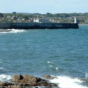 Approaching Newlyn Lighthouse Pier