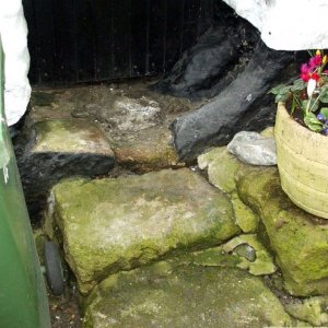 Primitive doorstep, Duck Street, Mousehole - 17Mar10