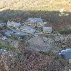 View of Penberth from Cribba Hd side- 17th Jan. 2010