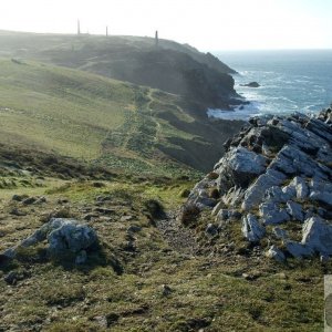 View from Carn Ros, Boscaswell Cliff - 20Jan10