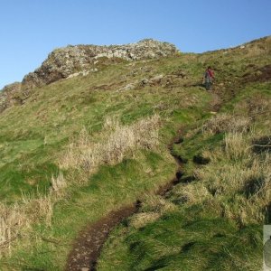 Looking back to Carn Ros - Boscaswell Cliff - 20Jan10