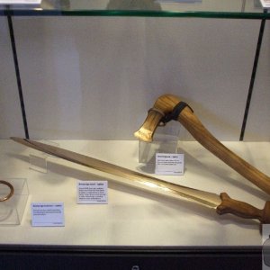 Bronze Age axe, sword and torc replicas - Geevor
