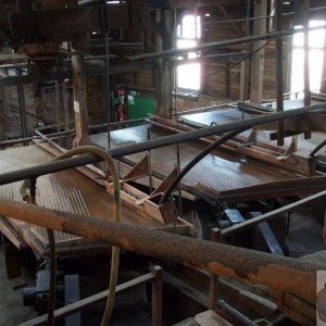 The shaking tables which sorted the minerals found with tin