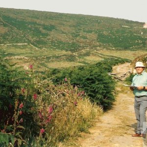 Phil on the way to Portheras Cove - 28/06/92