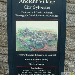 Chysauster 'English' Heritage information panel