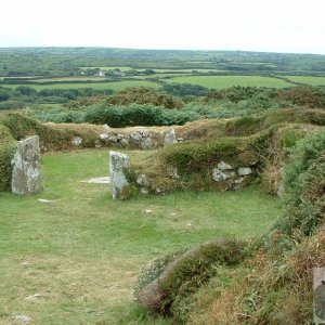 Chysauster and surrounding countryside