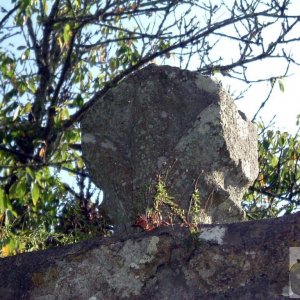 Unusual 'cross' on the Vicarage wall, Ludgvan