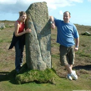 One of the larger stones of the Nine Maidens stone circle