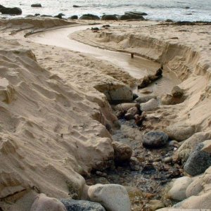 The river at Nanjizel, Mill Bay, Land's End