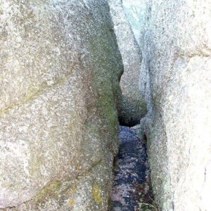 Mother Nature's sculptural work at Treryn Dinas where lies Logan Rock.