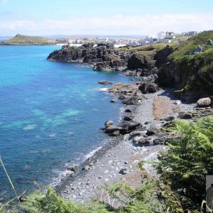 View from Pen Enys headland as far as the Island, St Ives