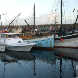 Boats in the Wet Dock, Penzance, 25th October, 2009