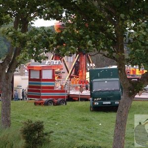 Lorries through the trees, May, 2003