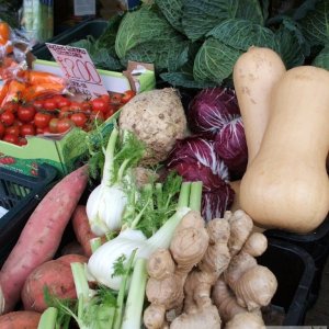 Tregenza's Greengrocer display, the Greenmarket, Feb., 2007