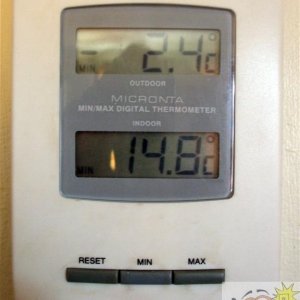 Overnight temperatures in and out - 7th January, 2010