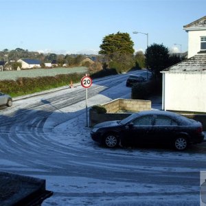 View of Peverell Road by the Rec - 8th Jan., 2010