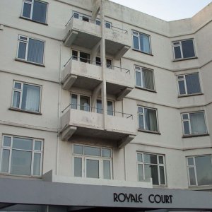 The art-deco Facade of the ex-Hotel Royale