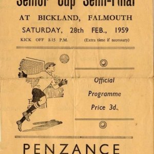 Senior Cup Semi-Final v Truro City, 28th Feb., 1959