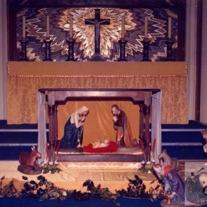 Pre-fire altar scene at St. Mary's Parish Church, Chapel Street