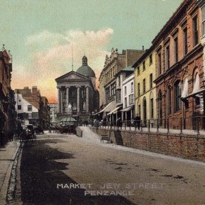 Market Jew Street - Old undated Frith postcard.