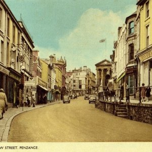 Market Jew Street - Old undated postcard.