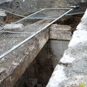 Water Feature in the making over former loo - Feb., 2007