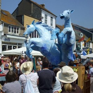 Fine twin blue horses - Mazey Day - 26Jun10