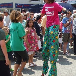 On stilts - Mazey day, 26th June, 2010