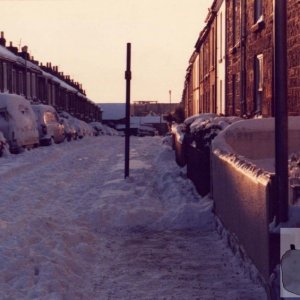 Belgravia Street after a heavy night of snow.