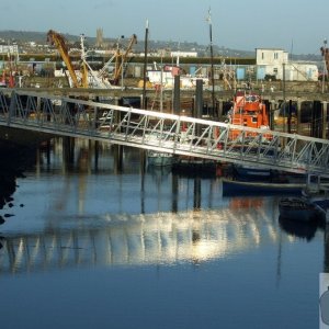 The Lifeboat and slipway, Newlyn Harbour