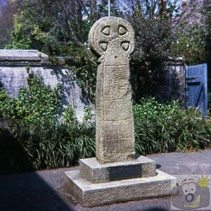 Cross outside the Penlee Museum, 1977