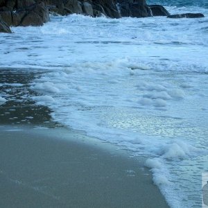 Foam and spume at Porthcurno