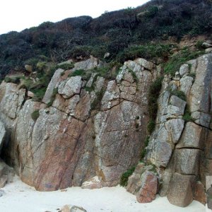 'The Lie of the Land' - Porthcurno beach - 12th Dec., 2009