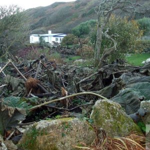 'Aftermath of the Hurricane?' at Porthcurno, 12th Dec., 09