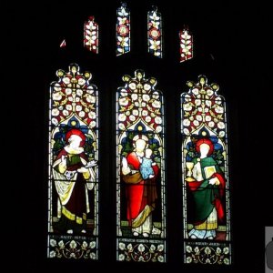 The east window of the nave at St Levan's Church - 17May10