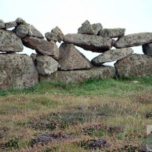 Stones on stones at near Gwennap Head and Porthgwarra
